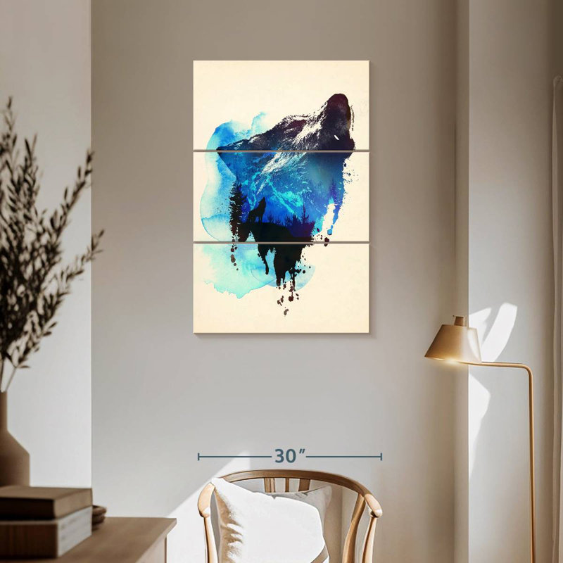 Brampt Alone As A Wolf, 57" H x 36" W