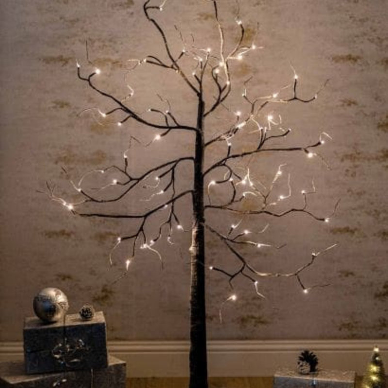 Lighted Artificial Spruce Christmas Tree, 4ft H