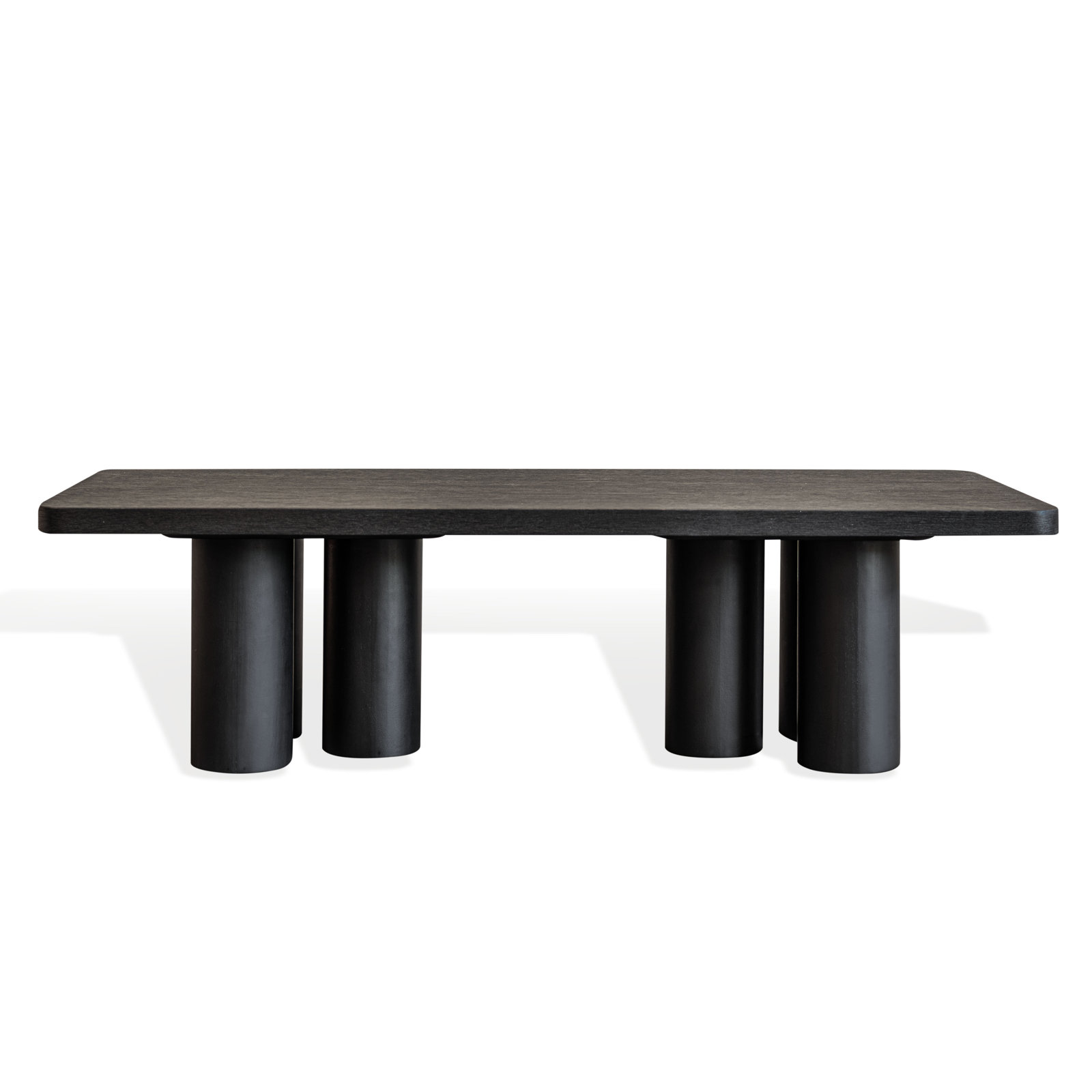Pompano Solid Wood Single Coffee Table, Black