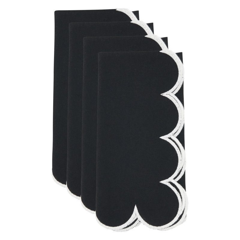 Serviette rectangulaire Paddock 100% coton, Noir