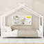 Lit plateforme simple en métal, blanc