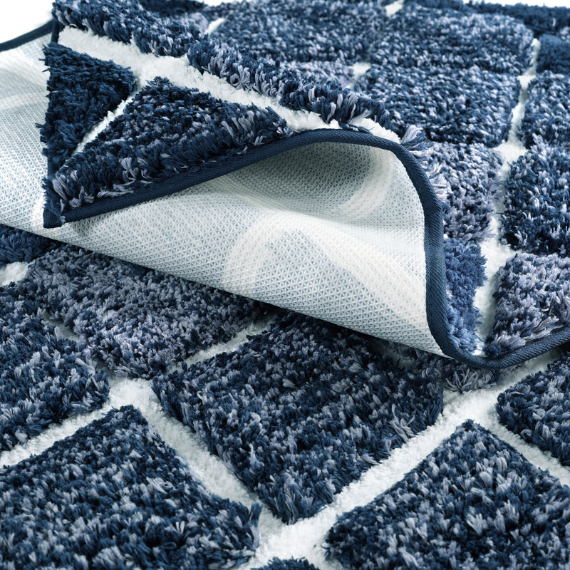 Tapis de bain en microfibre surdimensionné Spa - paquet de 1 ou 2 24 po x 36 po, Marine