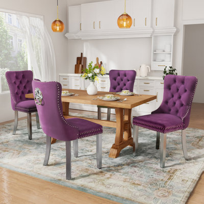 Modern Velvet Dining Chairs Dining Room Chairs Set of 4