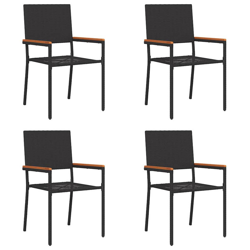 Patio Dining Armchair, Black