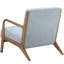 Chaise longue bleue de style moderne avec base en bois massif et solide-1870376579