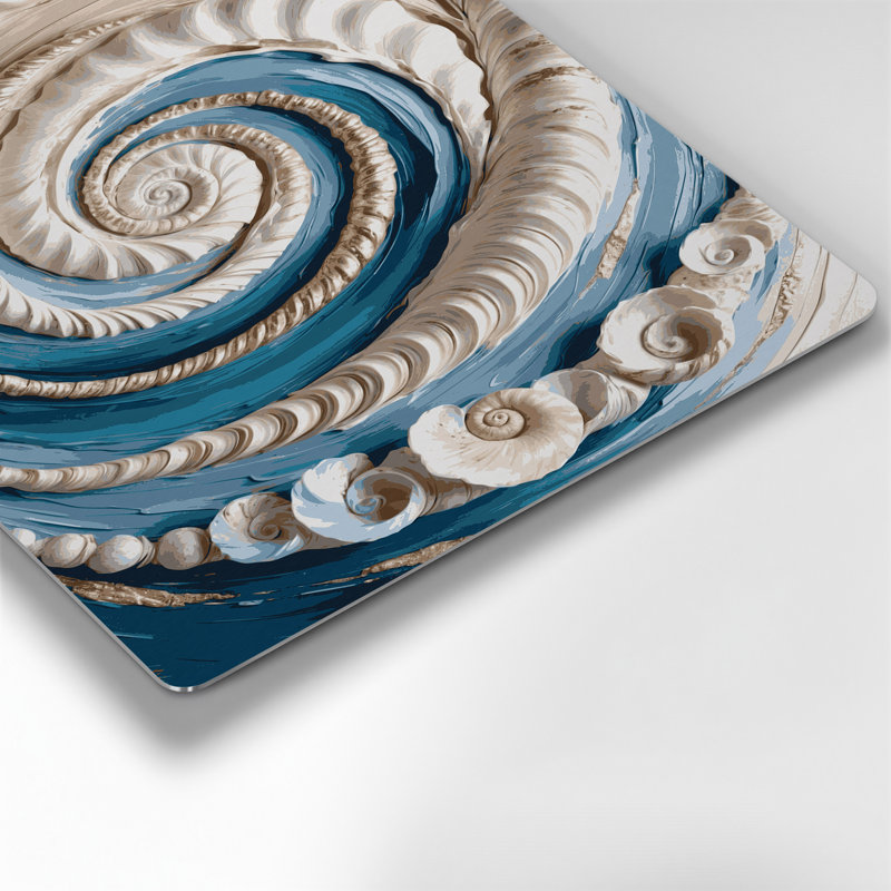 Art mural en métal Coastal Shell Impressions, H 11 po x l 14 po