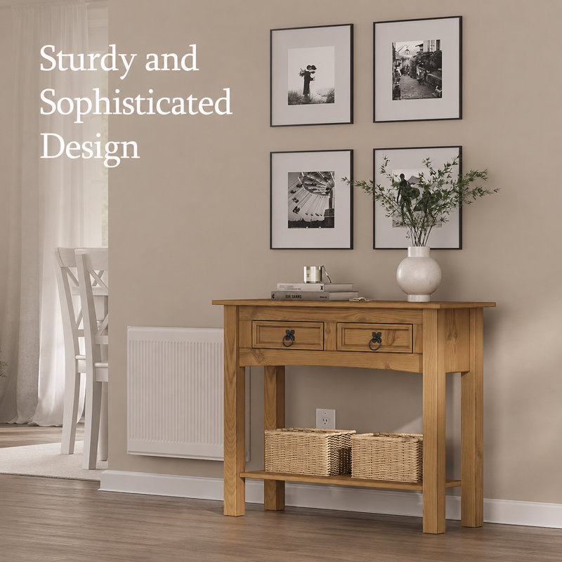 Shona 90cm Solid Wood Console Table