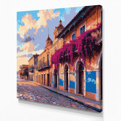 Cities Puerto Rico Brown Canvas Wall Art