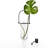 12.6" Almere Hanging Vase with Metal Hanger and Wall Hook, 26.7 oz Capacity