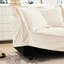 Fauteuil et siège profond, tissu chenille, crème de salon confortable, chenille douce, coutures élégantes, spacieux