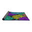 Tapis mauve/jaune/vert tissé à la machine-947384046