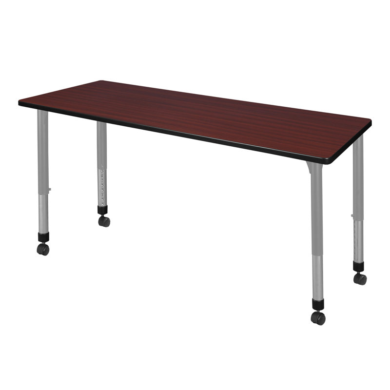Table de formation réglable en hauteur Kee, Acajou, L 60 po x P 30 po