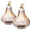 Glass Pumpkin - Set of 2 - 4.3"Dia. x 7" - Clear