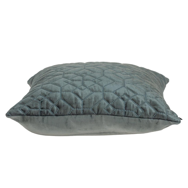 Coussin décoratif matelassé gris / gris anthracite Sora, Gris anthracite
