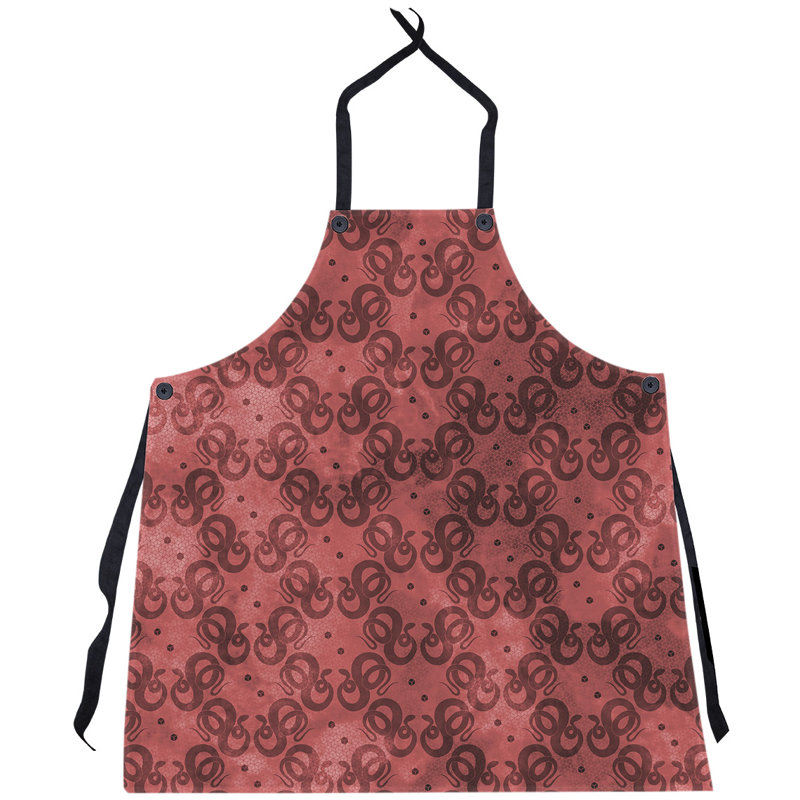Tablier à motif de serpents, Rouge