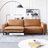 Orange 100% Polyester Modular Sofa cushion Loveseat