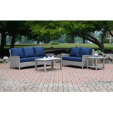 Bella Outdoor 4 - Piece Teak Conversation Set