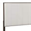 Lit, tissu gris clair, finition blanche et noyer-420069046