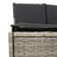Contour de spa vidaXL en poly rotin gris et bois d'acacia massif-130561361