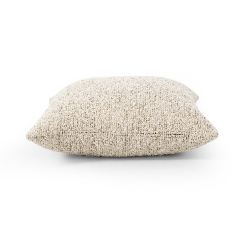 Callum Square Pillow Cover & Insert, Beige