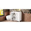 Meuble-lavabo de 35 pouces avec poignées dorées de luxe, armoire à fermeture douce et évier protégé contre les débordements, lavabo en céramique facile à nettoyer, mécanisme de fermeture silencieuse, grand tiroir de rangement