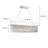 5-Light Hanging Crystal Chandelier Over Dining Table