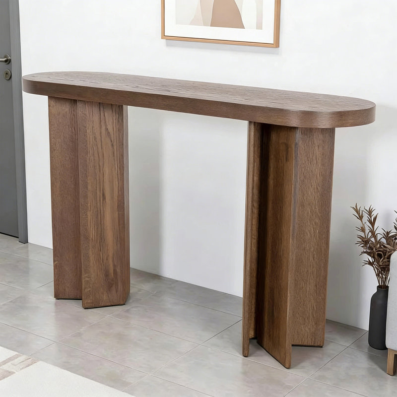 Retro Minimalist Practical Console Table, 30.71" H x 55.12" W x 13.78" D