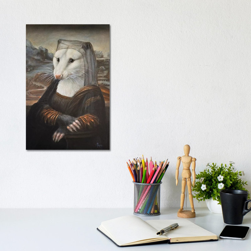 Mona Possum by Melinda Copper - Painting on Canvas, 30.48cm H x 20.32cm W x 1.91cm D, Wrapped Canvas