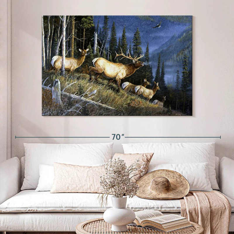 Brampt Eagle Mountain Fauna, 34" H x 51" W