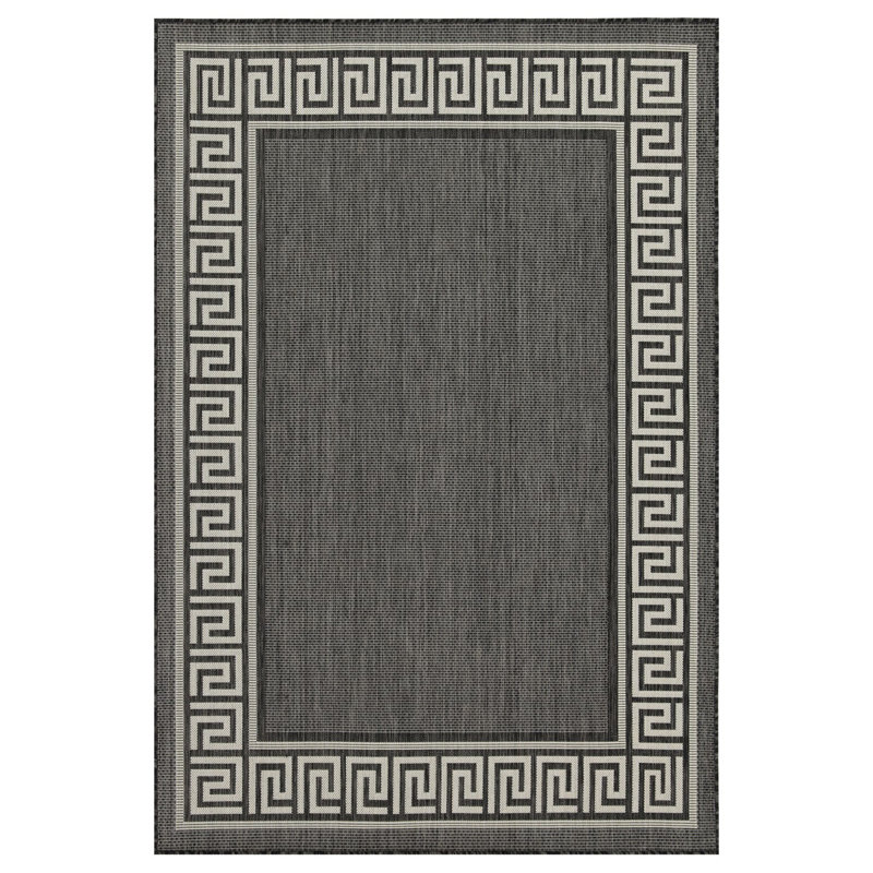 Tapis intérieur / extérieur anthracite Sunshine, Rectangle 5 pi 3 po x 7 pi 3 po