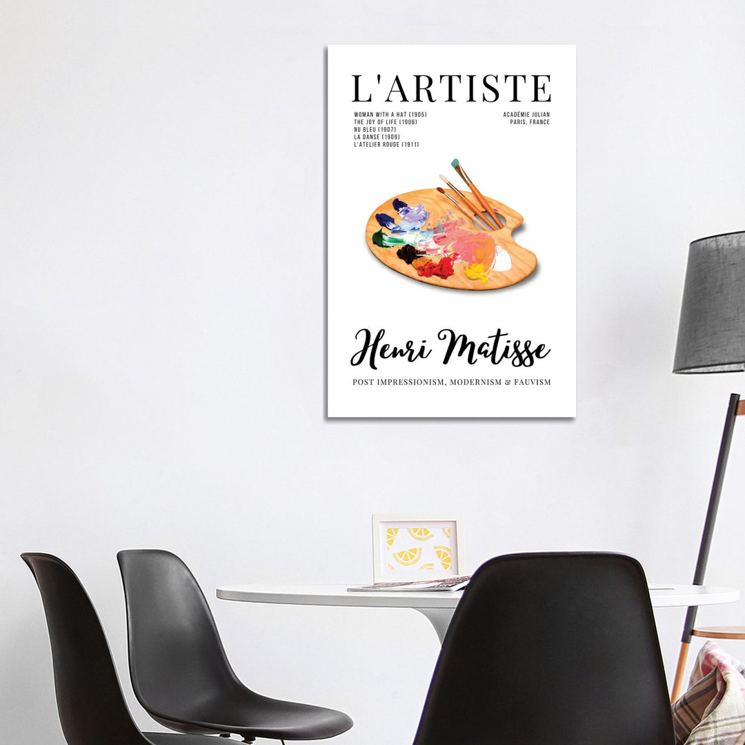 L''artiste French Art Magazine Cover Design With Matisse And Palette