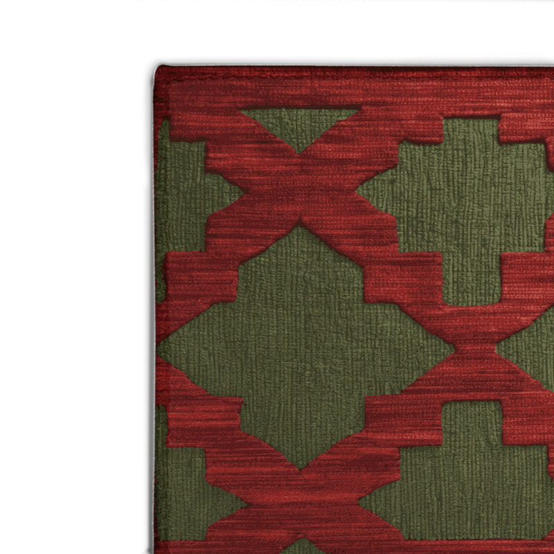 Trellis Brown Indoor and Outdoor Area Rug, Rectangle 2' x 3'