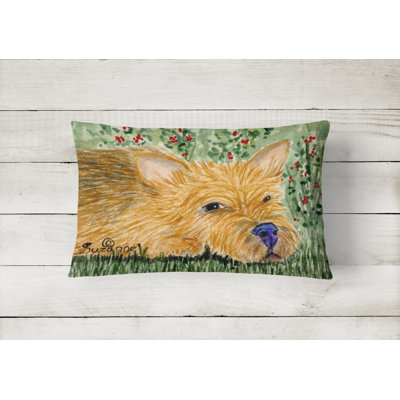Norwich Terrier Outdoor Throw Pillow