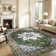Machine Washable Non-Slip Green Oriental Area Rug