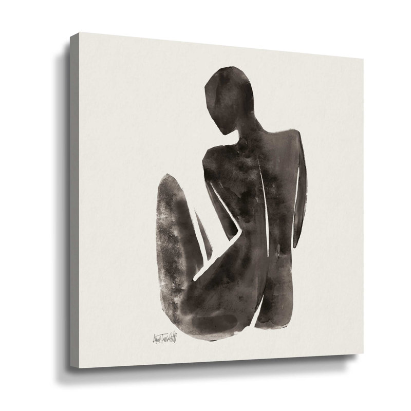 «Neutral Nudes II Sq» par Anne Tavoletti, Toile tendue, H 10 po x l 10 po x P 2 po