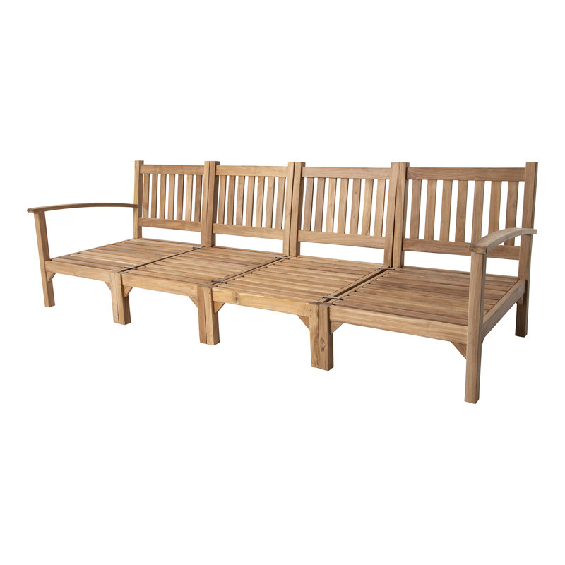 Huntington Outdoor 6 - Piece Teak Conversation Set, Granite Sunbrella®