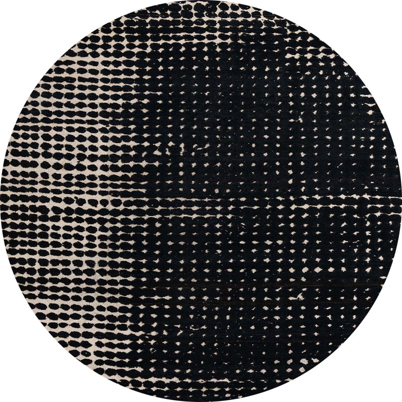 Abstract Indoor Rug, Round 5'