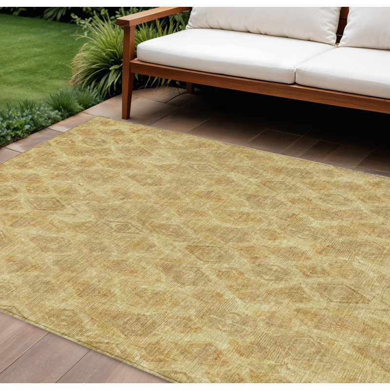 Tapis intérieur / extérieur géométrique lavable 9 pi x 12 pi