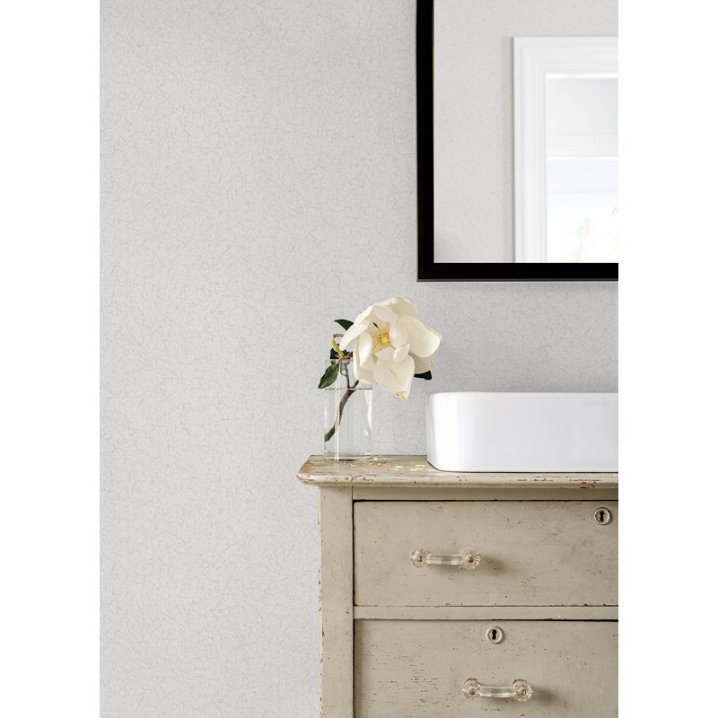 Papier peint texturé Crush Capiz Dove, Blanc / ivoire