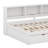 Queen Size Corner Bed With Storage Drawers, Bookcase, L Shaped Daybed With LED Lights & USB Ports, Wood Day Bed Frame With Bookcase Headboard-1674007845