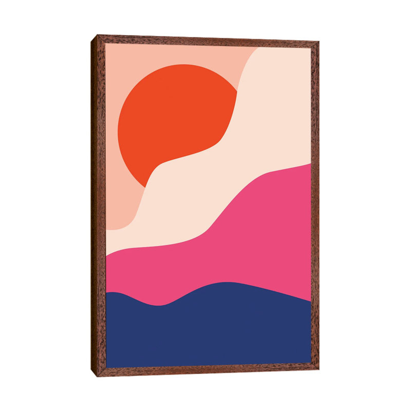 Hello - Print on Canvas, 152.5 cm H x 101.5 cm W, Classic Brown Wood Framed