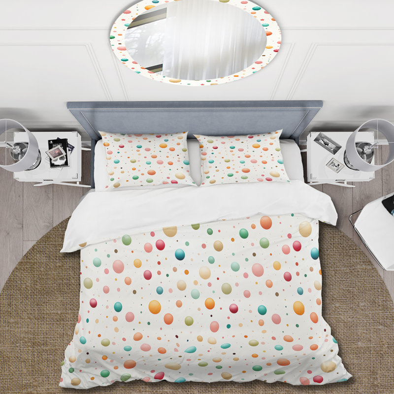 Ensemble de housse de couette Colorful Nostalgic, Housse de couette pour très grand lit et 2 très