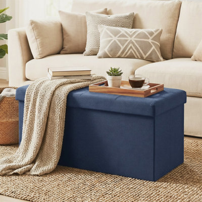 30.5"W Folding Storage Ottoman Bench