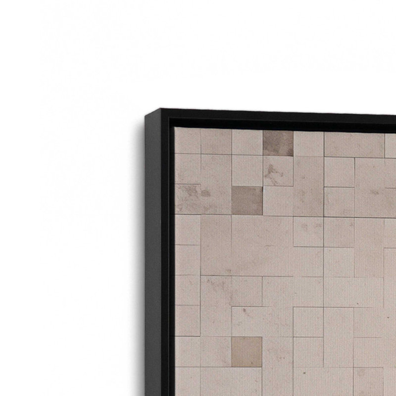 «Mosaic Matrix», ensemble de 2, reproduction sur toile, Cadre flottant noir satiné, H 36,75 po x l 24,75 po x P 1,75 po
