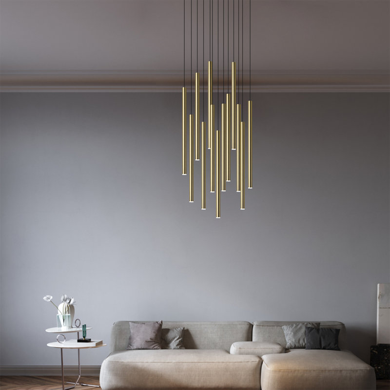 Baileyton 13 - Light Cluster Pendant, Brushed Brass