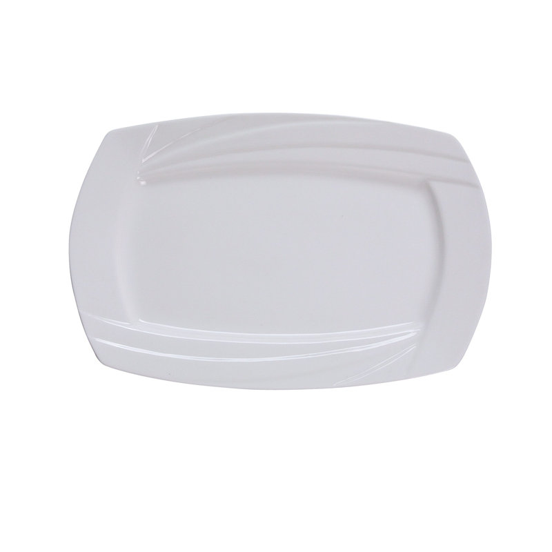 Assiette rectangulaire en porcelaine Yanco Miami