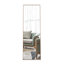 Miroir pleine grandeur en bois massif, miroir de garde-robe, porche de chambre à coucher, miroir décoratif, magasin de vêtements, grand miroir fixé au sol, fixation murale 63 po x 19 po