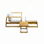 Ensemble de salon d'extérieur en bois d'acacia - Fauteuil et repose-pieds, parfait pour les patios, les balcons et les jardins-303946536