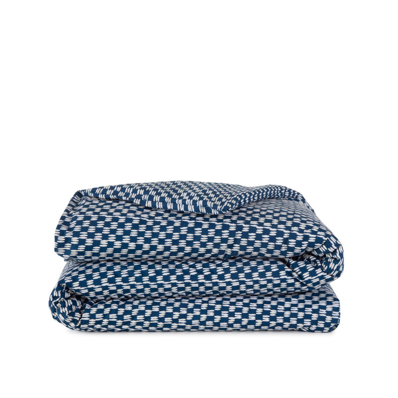 Novogratz by Utica Deep Indigo Standard Cotton Comforter Set, King Comforter + 2 Shams