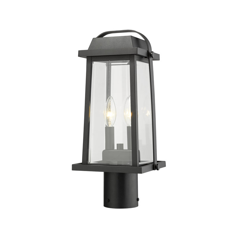 Sisto Transparent Pier Mount Light, Black